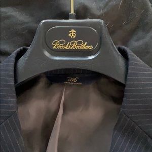 Brooks Brothers Black Pinstripe Jacket Size 40L